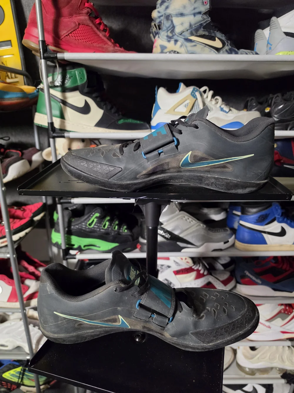 🔥 Nike Rival Track Field Men’s Size 14 Black Teal Training Shoes